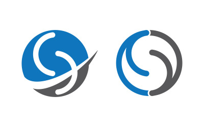 İş S harfi logo tasarım vektör şablonu v.46