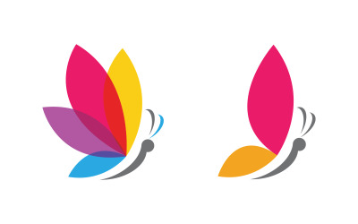 Шаблон дизайна логотипа Butterfly Beauty Vector v.17