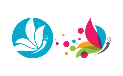 Шаблон дизайна логотипа Butterfly Beauty Vector v.19