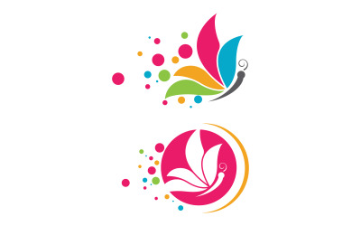 Шаблон дизайна логотипа Butterfly Beauty Vector v.20