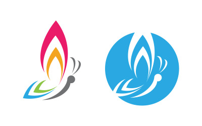 Шаблон дизайна логотипа Butterfly Beauty Vector v.21