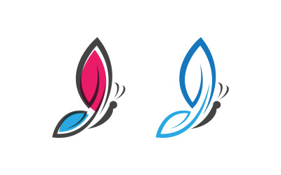 Шаблон дизайна логотипа Butterfly Beauty Vector v.22