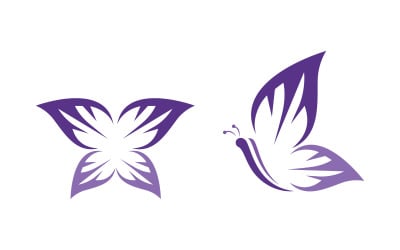 Szablon projektu logo ikony wektorowej Butterfly Beauty v.16