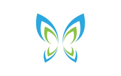 Szablon projektu logo ikony wektorowej Butterfly Beauty v.23