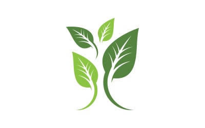 Zielone drzewo liść ekologia natura element wektor projekt v.39
