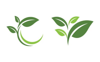 Zielone drzewo liść ekologia natura element wektor projekt v.42