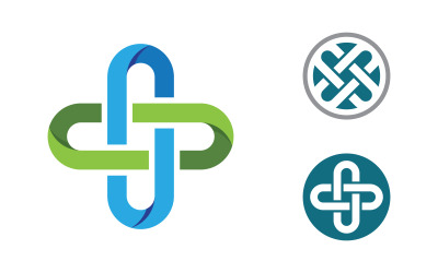 Gesundes medizinisches Symbol, Vektor-Logo-Illustrationsdesign v.1