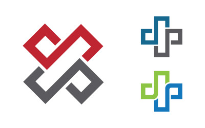 Gesundes medizinisches Symbol, Vektor-Logo-Illustrationsdesign v.3