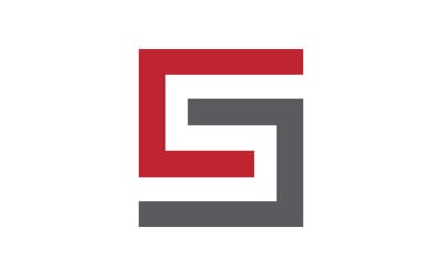 İş S harfi logo tasarım vektör şablonu v.49