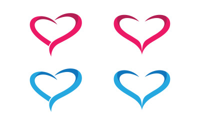 Liebe Herz Vektor-Symbol Illustration Design-Vorlage v.14