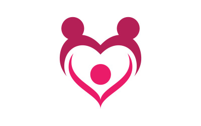 People group care community network and social logo design v.169