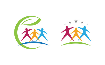 People Group Care Community-Netzwerk und soziales Logo-Design v.121