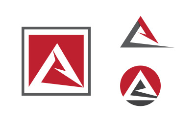 Plantilla de diseño de concepto empresarial de logotipo con letra A v.66