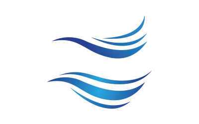 Su dalgası sıvı vektör Logo illüstrasyon tasarımı V1.68