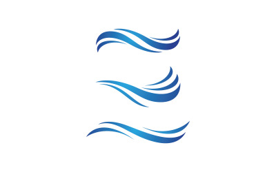 Wasserwelle Flüssigkeit Vektor Logo Illustration Design V1.60