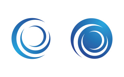 Wasserwellen-Flüssigkeitsvektor-Logo-Illustrationsdesign V1.57