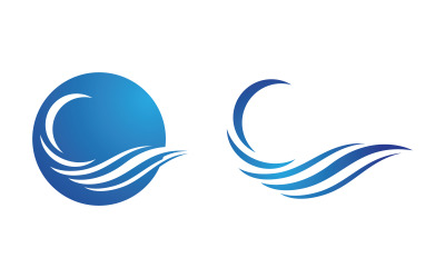 Water wave liquid vector Logo illustration design V1.55