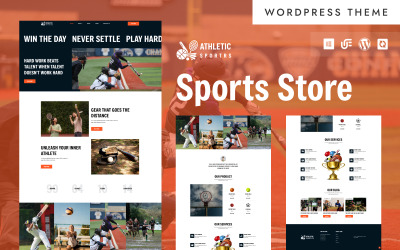 Athletic – Ultimate Sports Store &amp;amp; Online Sports Store WooCommerce Elementor téma