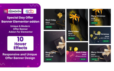 Banner per offerte speciali per il giorno WordPress Plugin per Elementor
