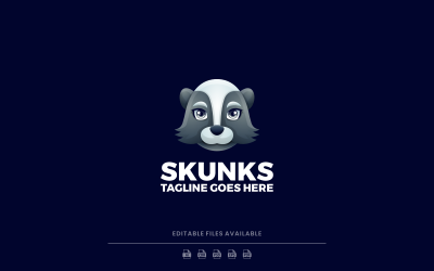 Logo colorato sfumato di Skunks