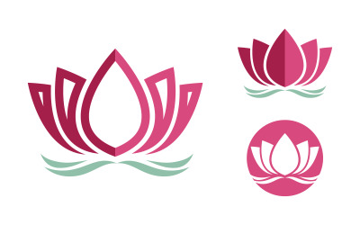 Lotus Logo Beauty Salon Cosmetici skincare vettore icona design v.24