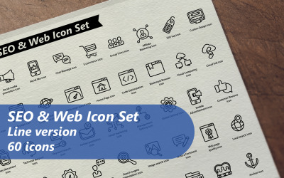 SEO And Web Line Icon Set