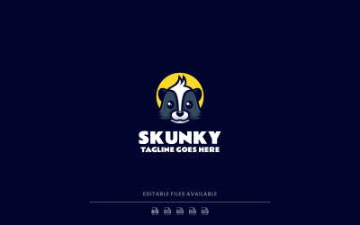 Skunky Basit Maskot Logosu