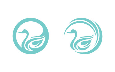 Swan Beauty Logo icona modello illustrazione design v.9