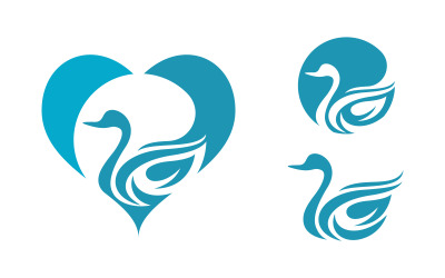 Swan Beauty Logo-Symbol Vorlage Illustrationsdesign v.8