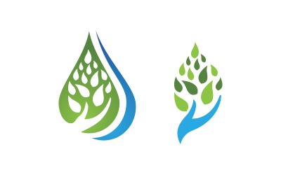 Wassertropfen Sanitär Logo Vorlage Vektor-Illustration v.41