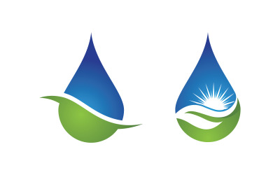 Wassertropfen Sanitär Logo Vorlage Vektor-Illustration v.46