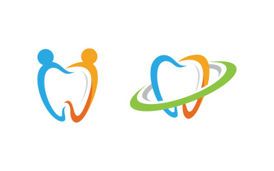 Szablon projektu ikony logo opieki stomatologicznej i medycznej v.32