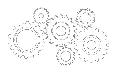 Zahnradingenieurindustrie Vektorsymbol-Design-Illustration v.2