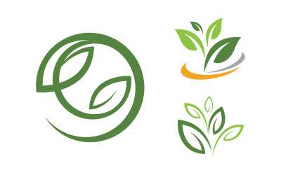 Healthy life tree leaf concept logo design template v.77