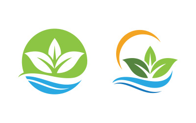 Healthy life tree leaf concept logo design template v.78