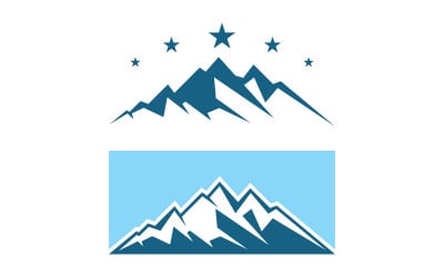 Hill Nature Mountain icon Logo Template illustration design v.4