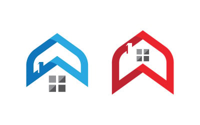 Home industrial Property concept icon logo illustration v.136