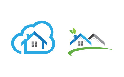 Home industrial Property concept icon logo illustration v.142