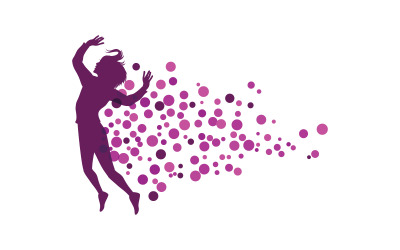 Schöne Frau Gesicht Silhouette Charakter Logo Illustration v.11