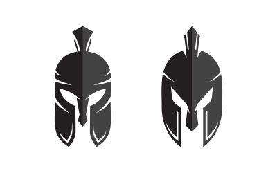Spartan helmet vector icon illustration design template v.9