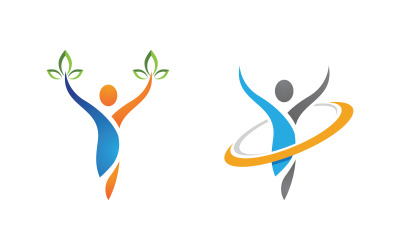 Healthy life Human character logo sign illustration v.130