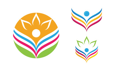Healthy life Human character logo sign illustration v.133