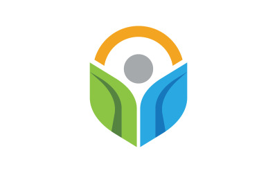 Healthy life Human character logo sign illustration v.136