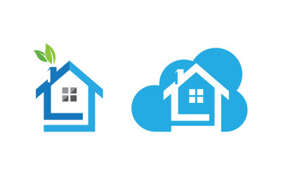 Home industrial Property concept icon logo illustration v.143