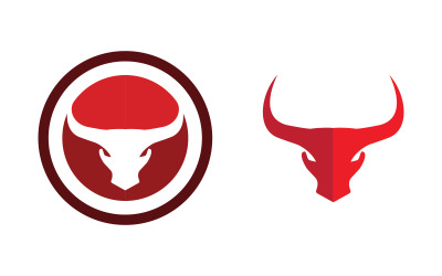 Modello di progettazione dell&amp;#39;illustrazione dell&amp;#39;icona vettoriale del logo del corno del Toro v.17