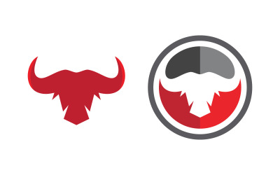 Szablon projektu ikony wektorowej logo Taurus Horn v.16