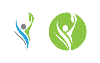 Healthy life Human character logo sign illustration v.144