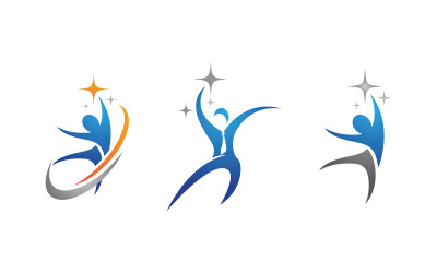 Healthy life Human character logo sign illustration v.152