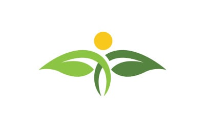 Healthy life Human character logo sign illustration v.153