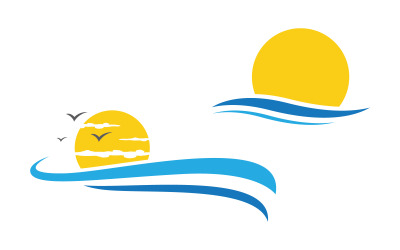Logo promienia światła słonecznego Ilustracja wektorowa Ikona Szablon v.14